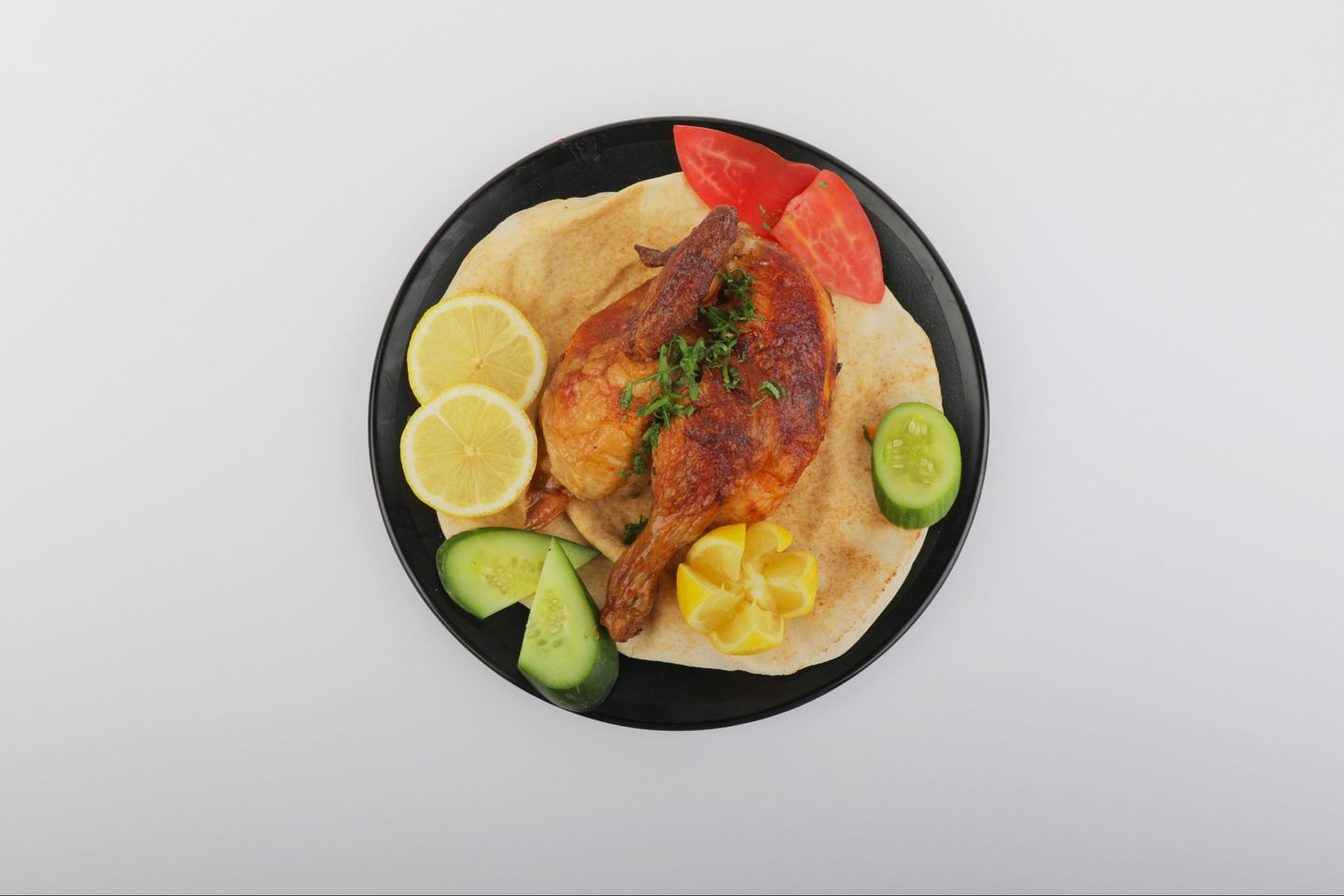 نص حبة دجاج شواية سادة