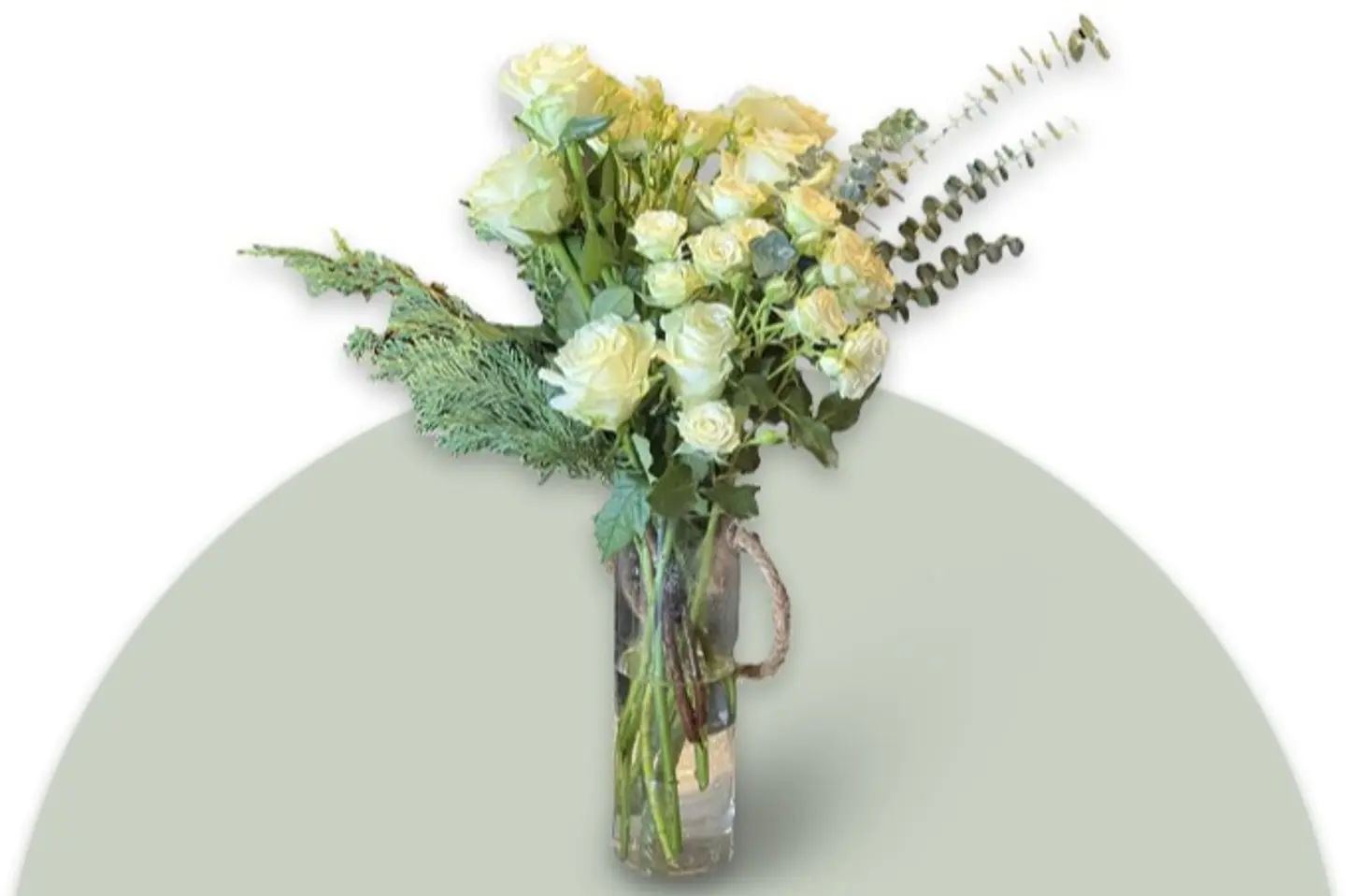 White Flower Vase