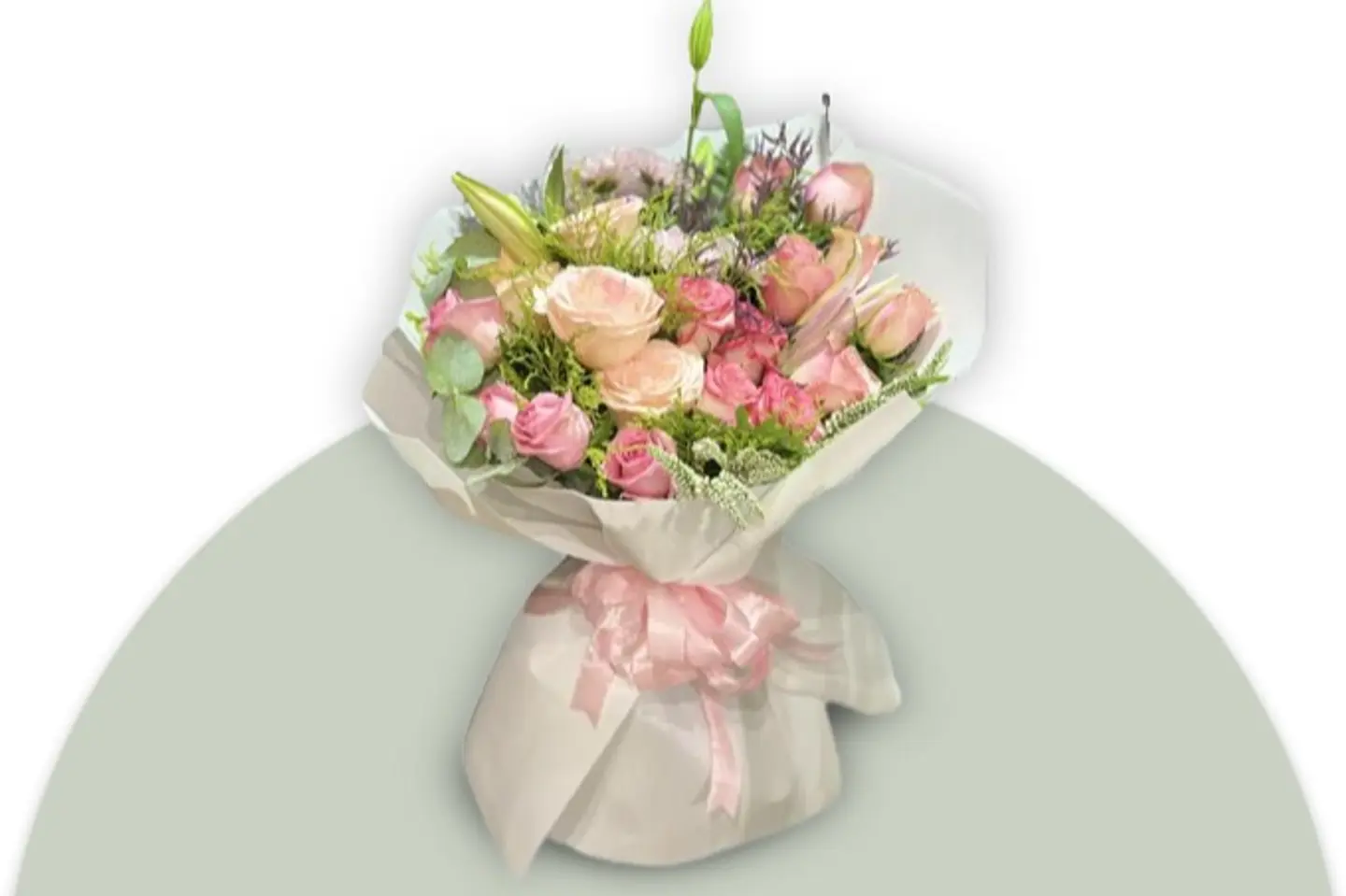 Round Pink Bouquet