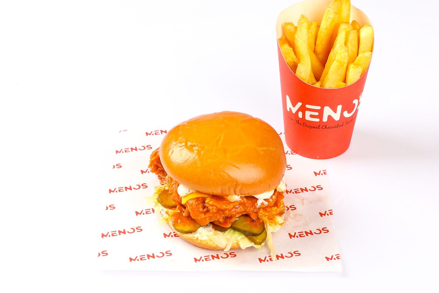 Buffalo Ranch Chicken Burger + Fries