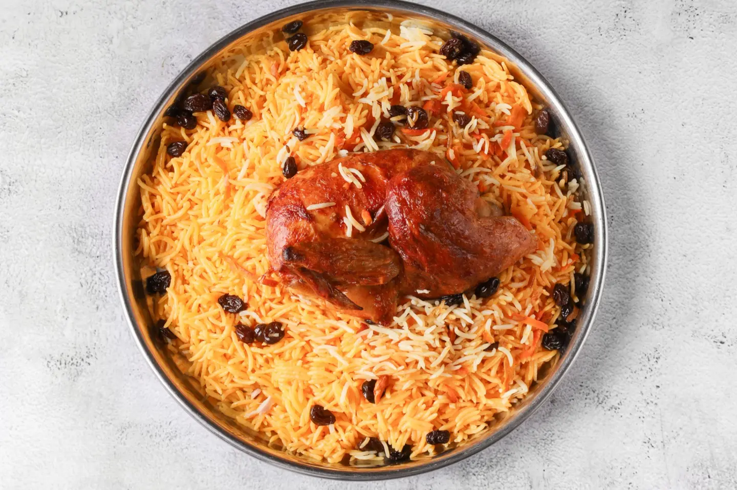 ربع دجاج شوايه مع الرز