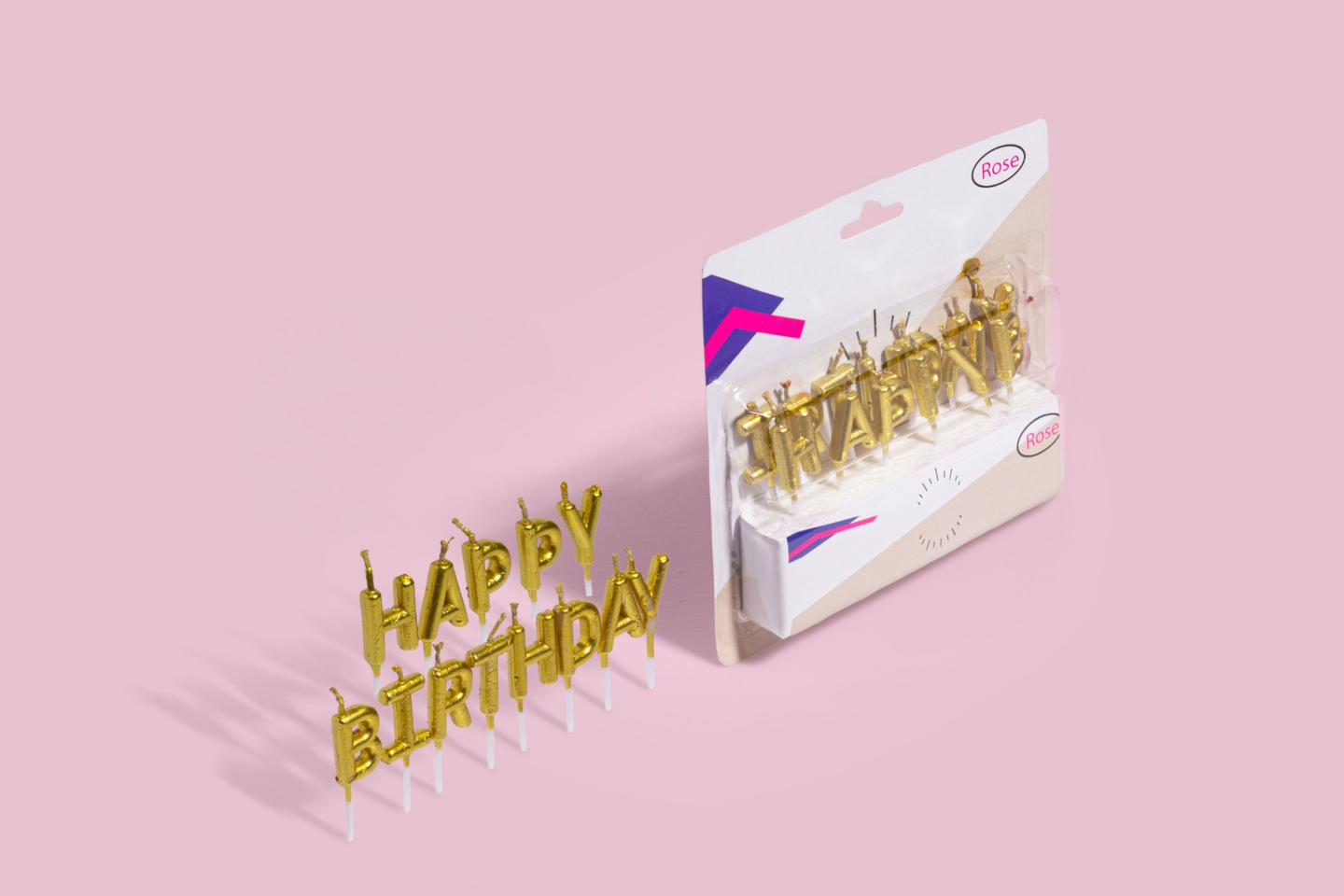 Happy Birthday Candle Gold