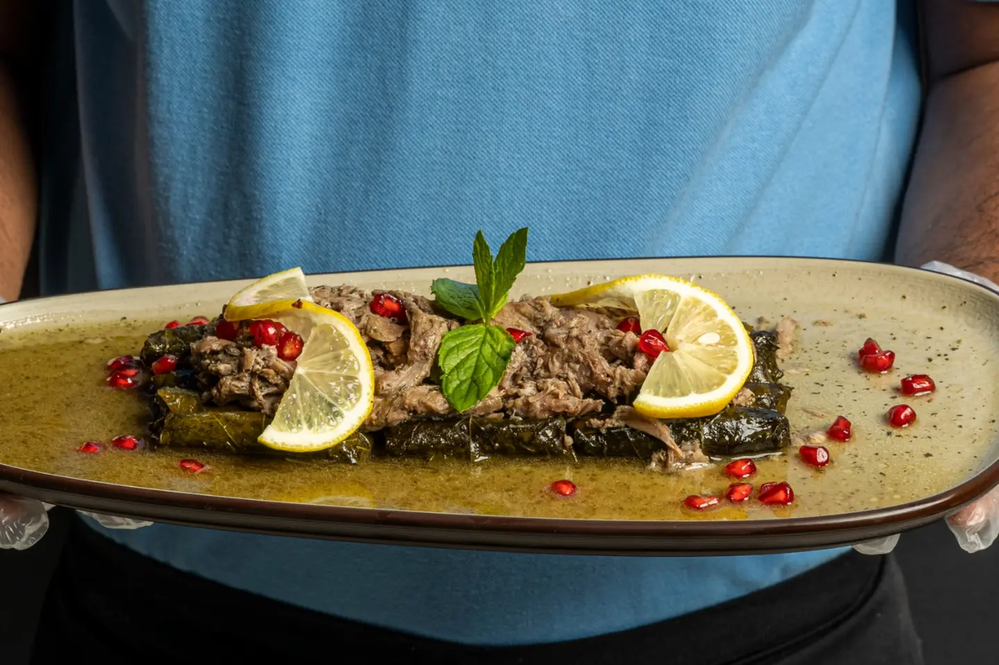 ورق عنب لحم بالعظم