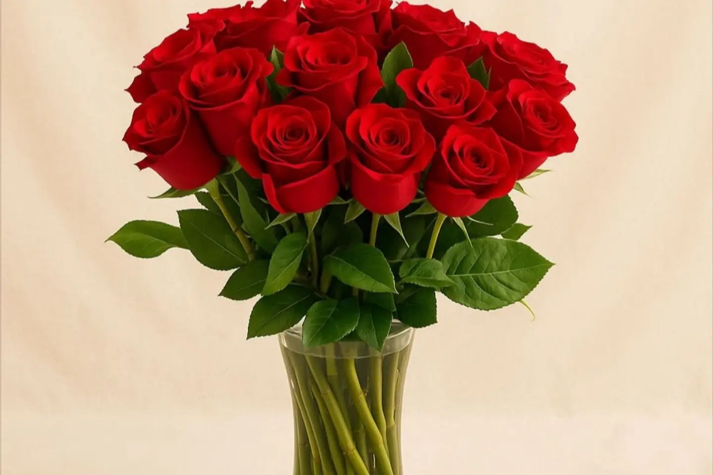 فازه الفخامه ورد جوري احمر