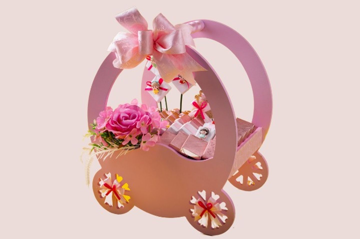Pink Tray With Wheels Design   1 Kilo