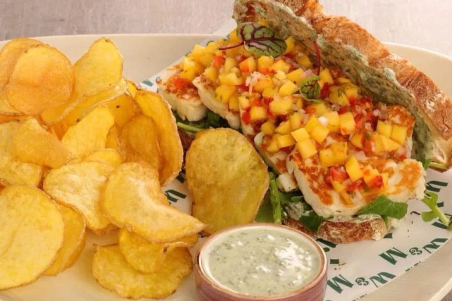 Halloumi With Mango Sandwich