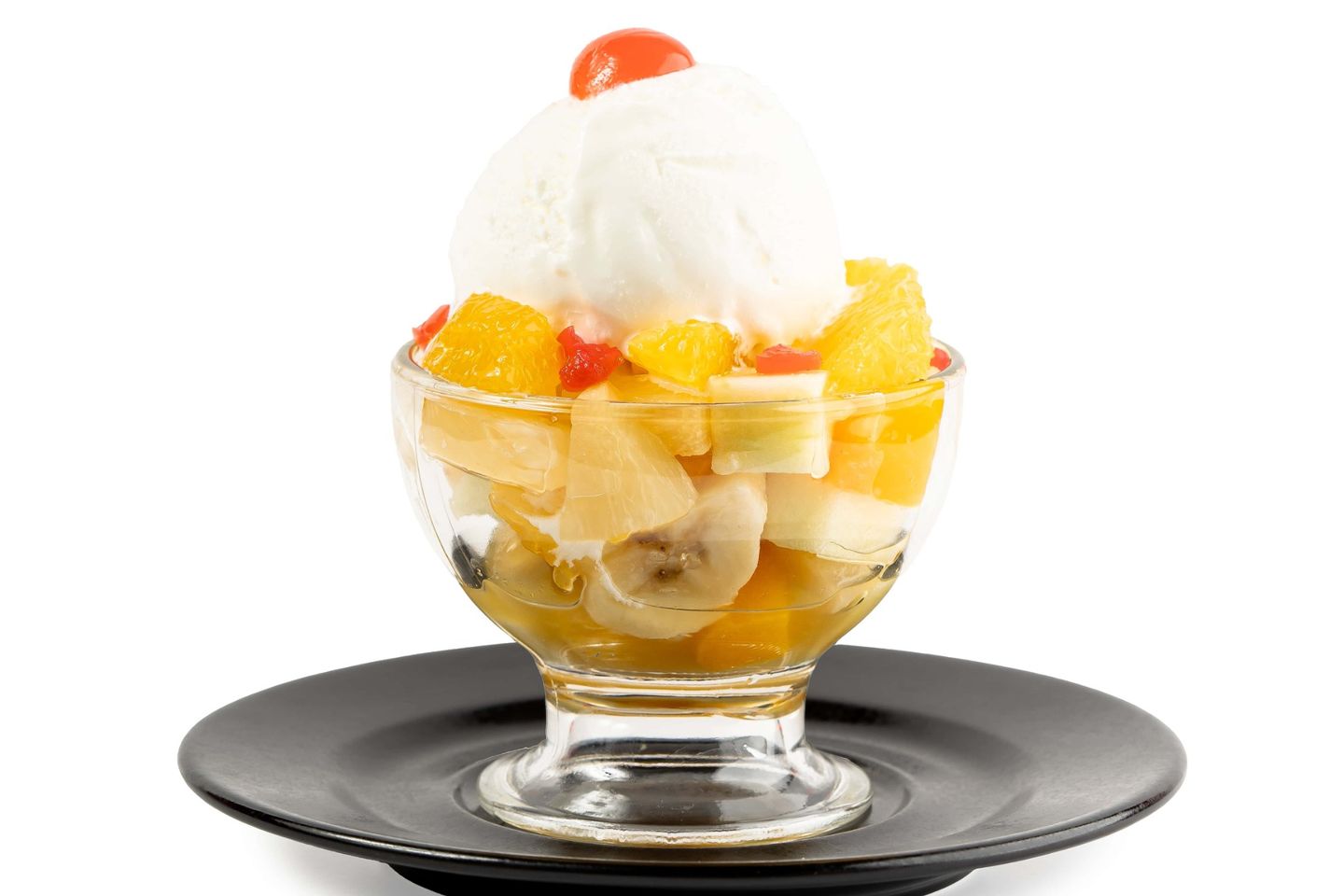 Salad Fruits With Ice Cream