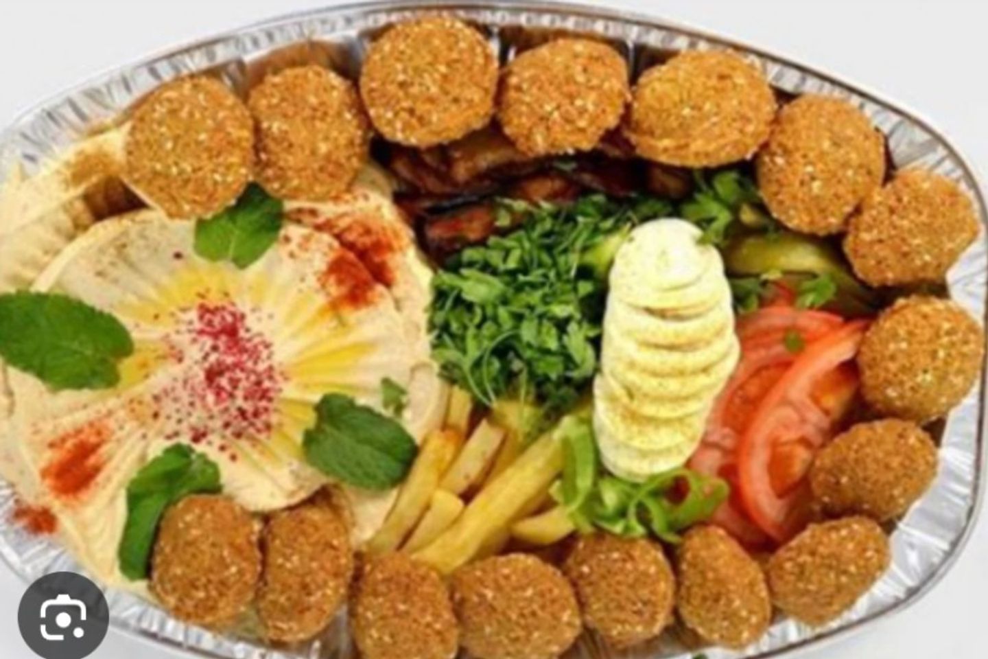 صحن فلافل مشكل