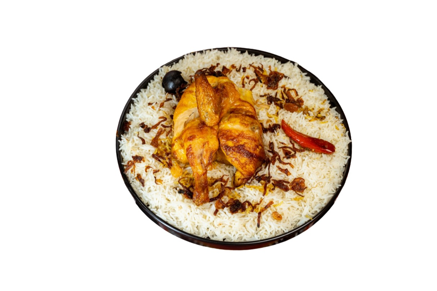 Half Grilled Chicken With Rice