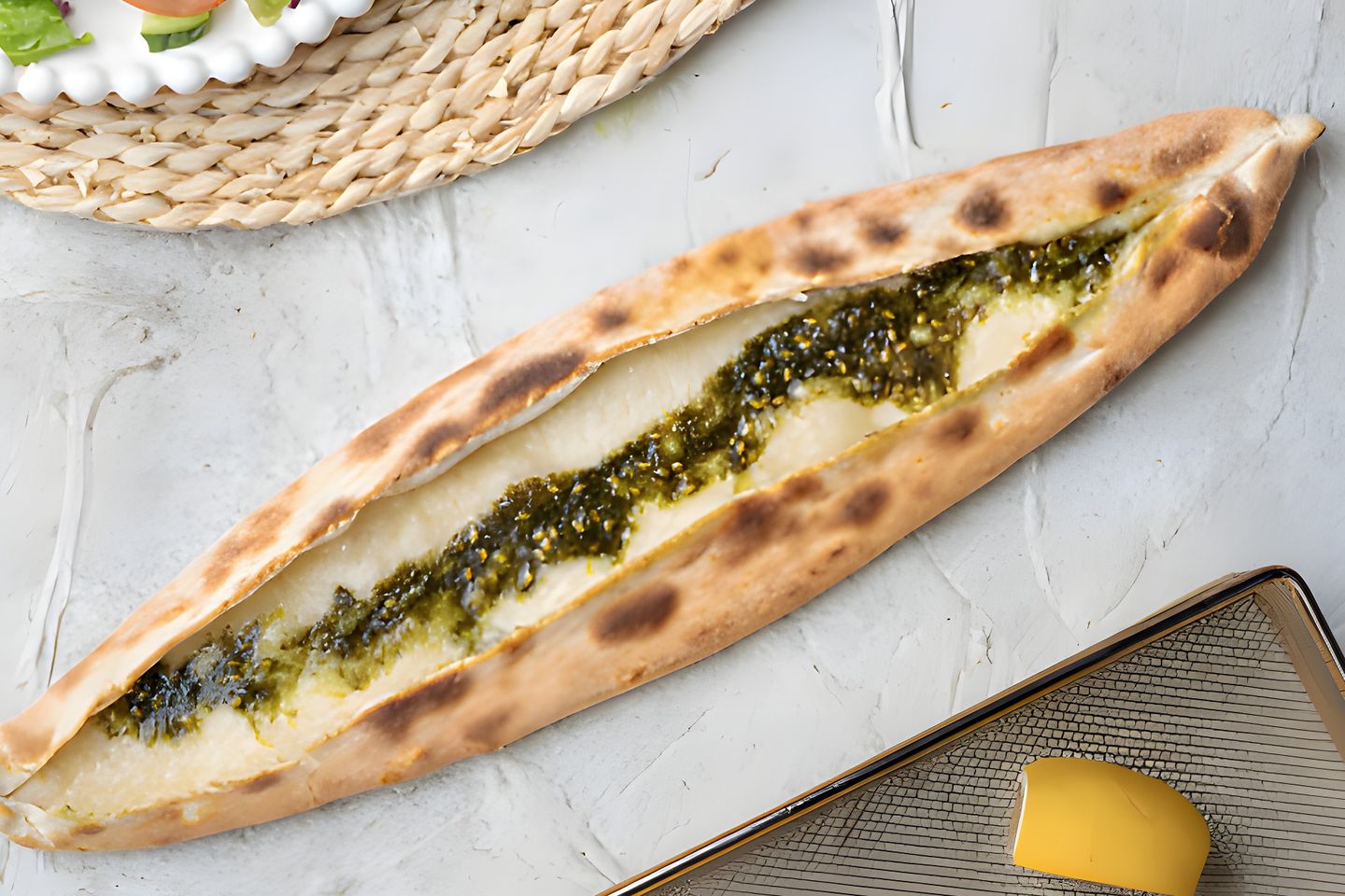 فطيرة لبنه بالزعتر