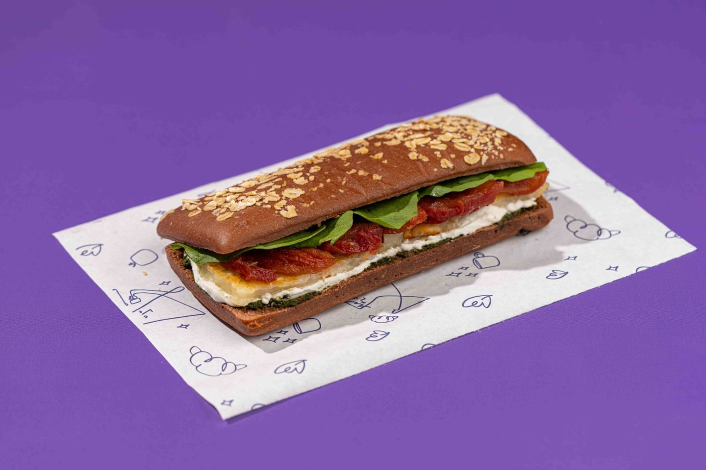 Halloumi Pesto Sandwich   Brown Bread