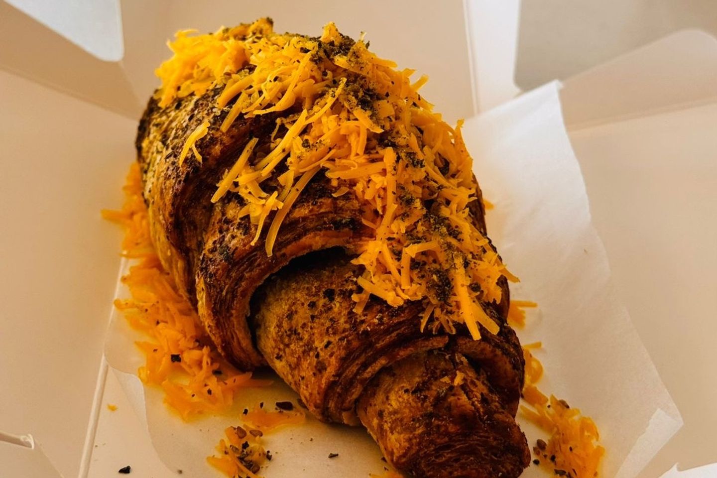 Zaatar Croissant With Kashkaval Cheese