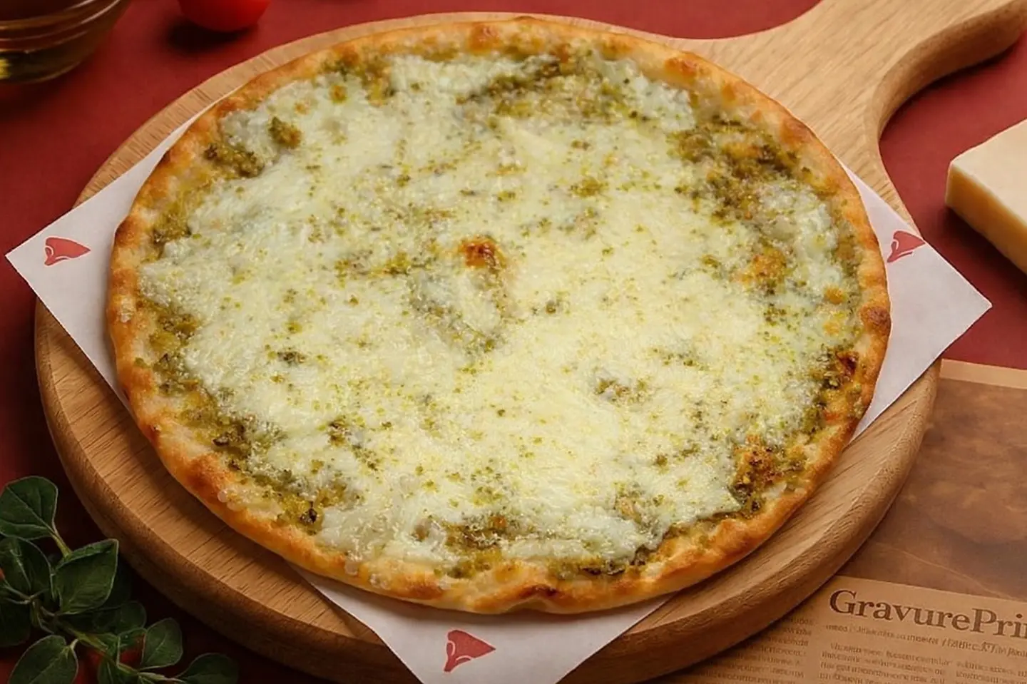 جبنة عكاوي بصوص البيستو