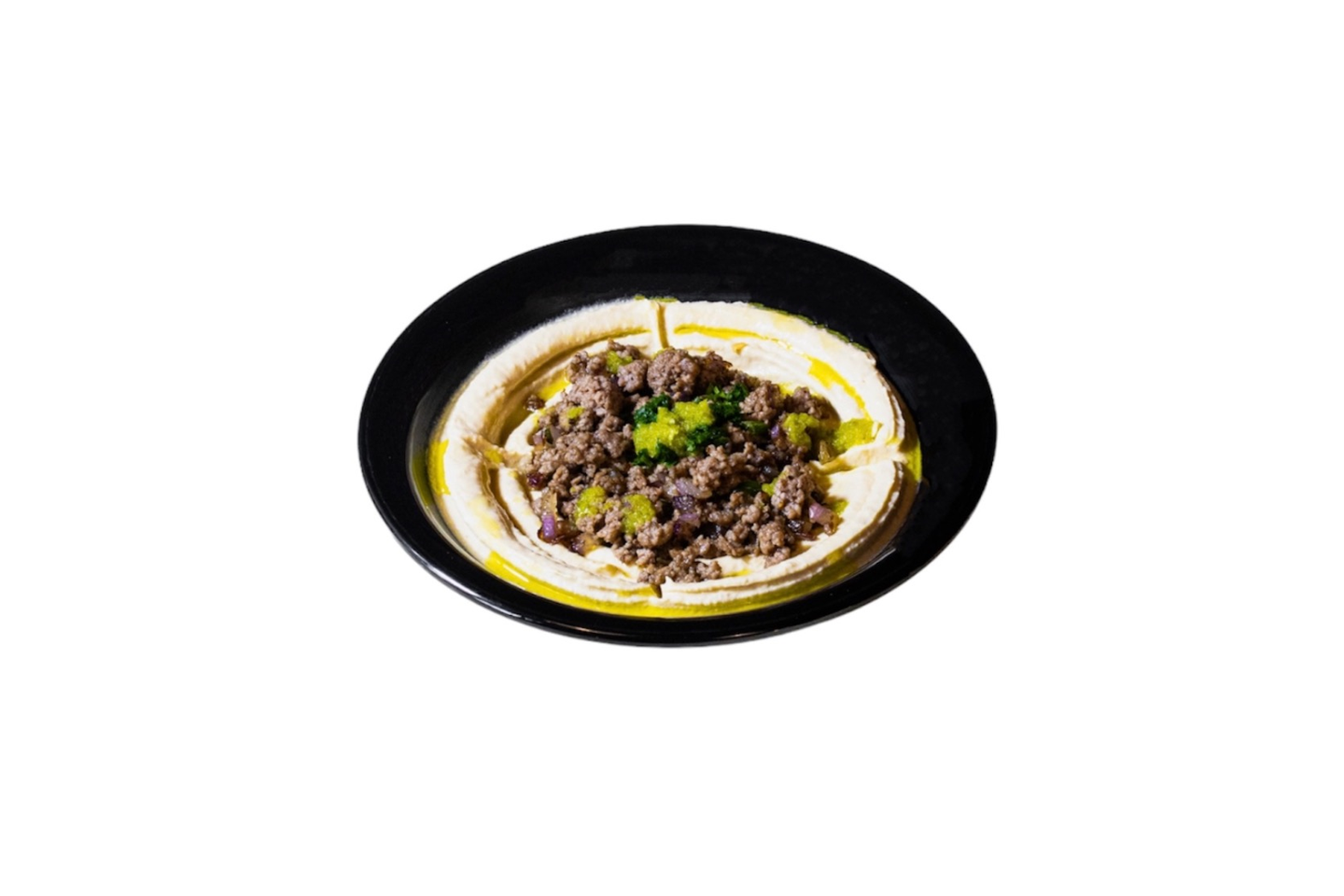 صحن حمص باللحم