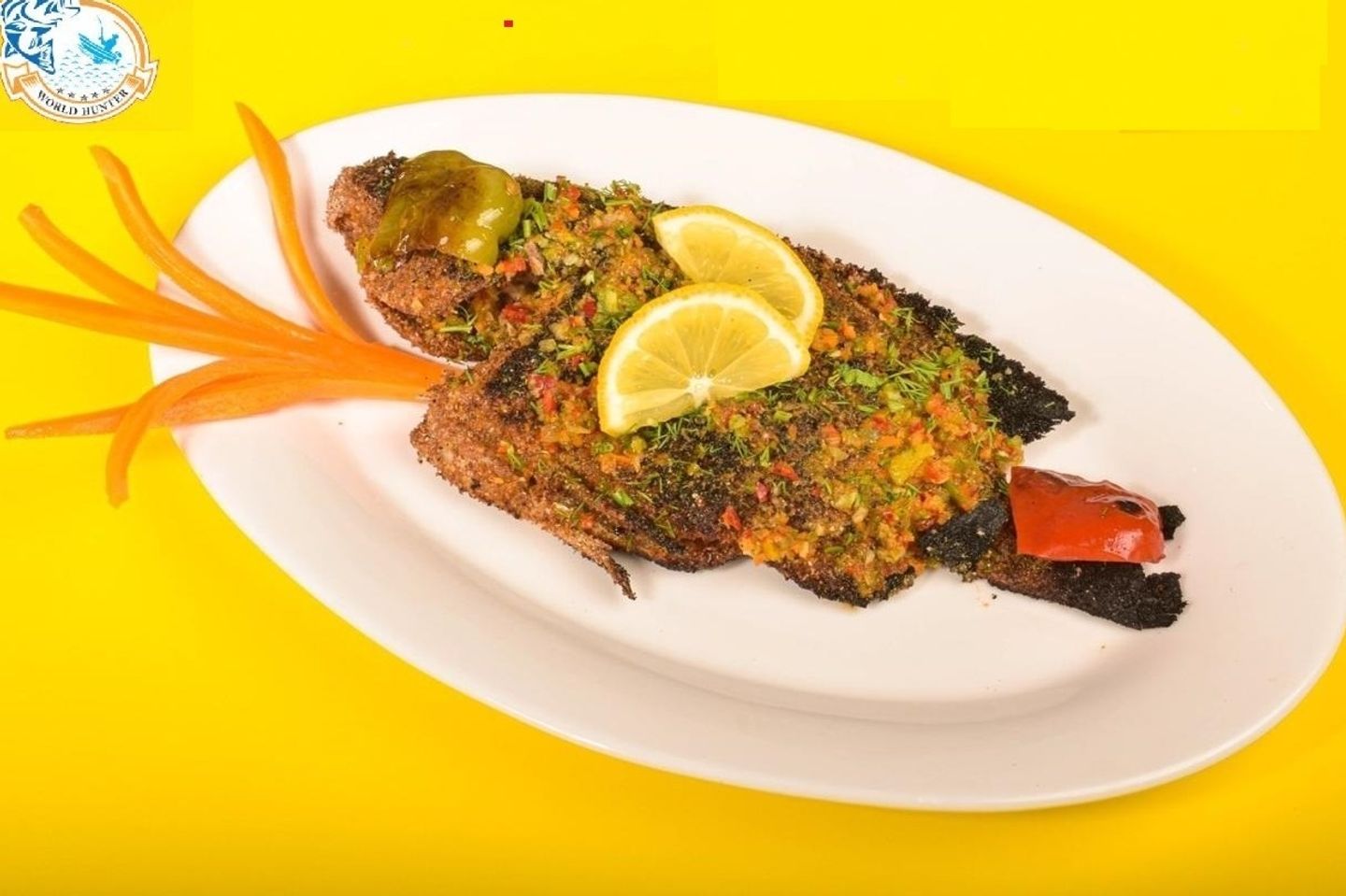 بلطي مشوي بالرده مفتوح
