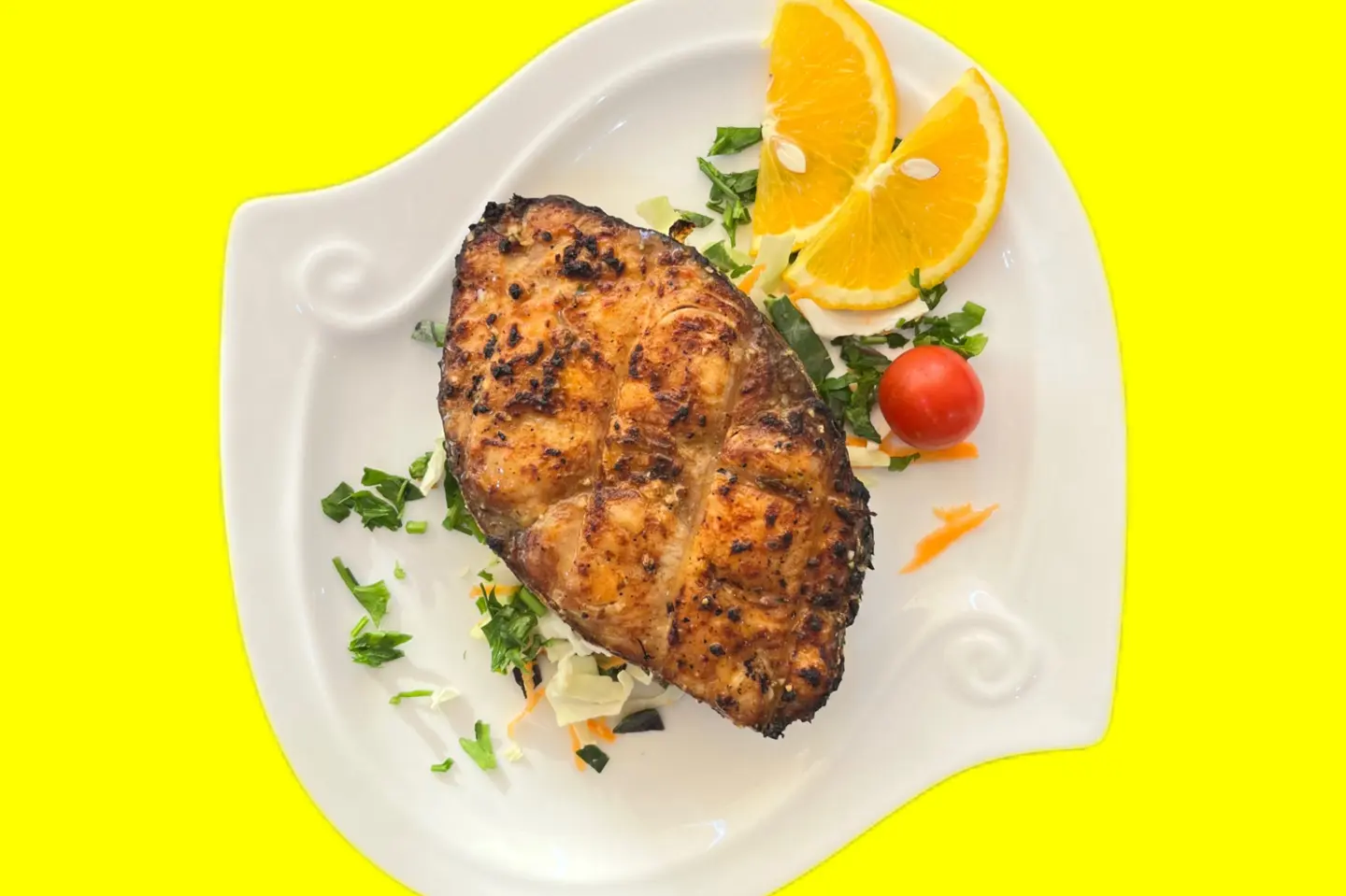Grilled Kingfish With Oil And Lemon