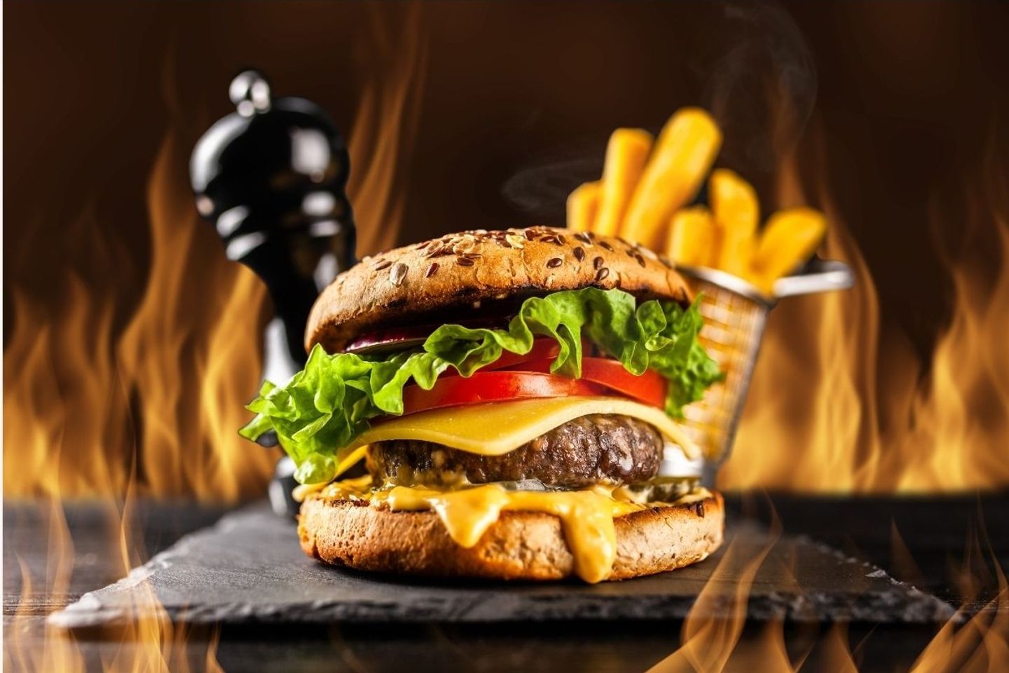 Chicken Burger Meal Spicy
