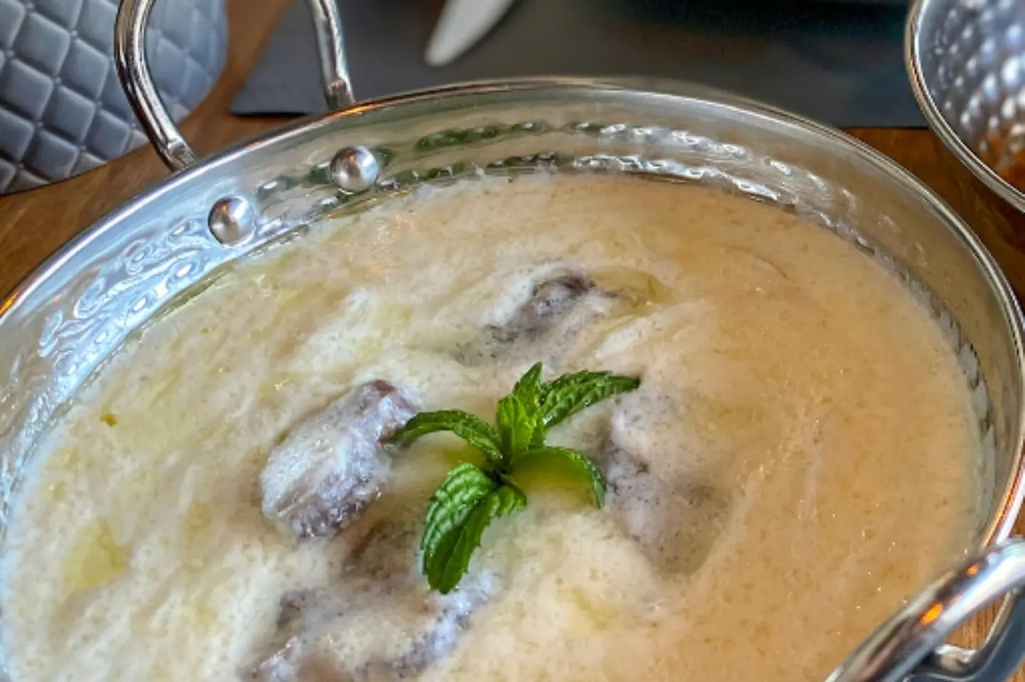 Shakriyeh Meat And Onion With Rice   Laban Emo