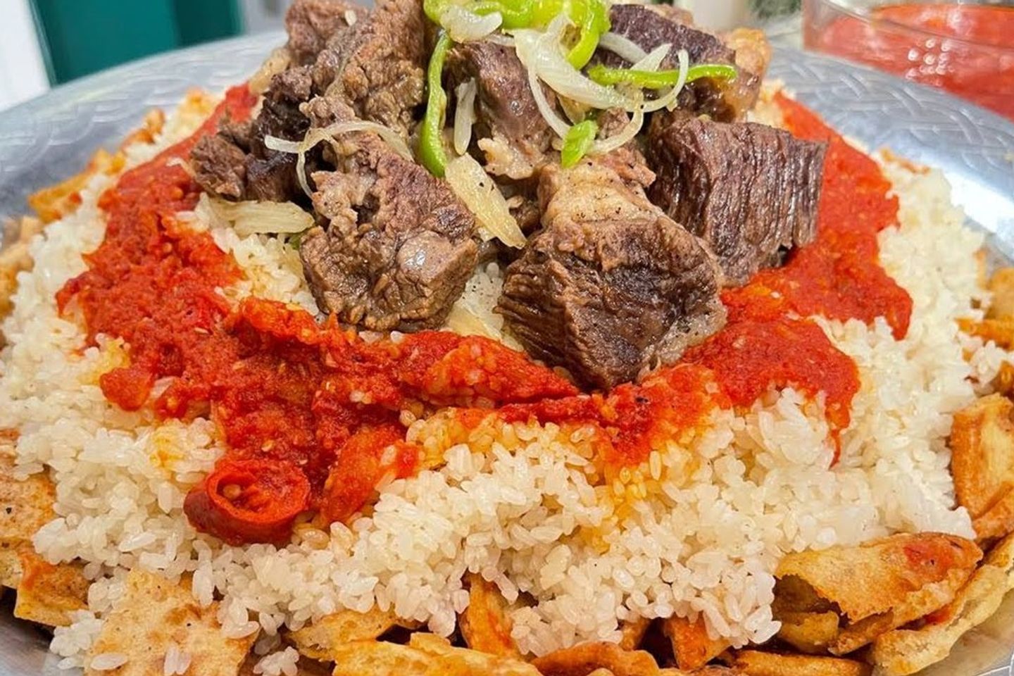 Meat Fatteh With Soup