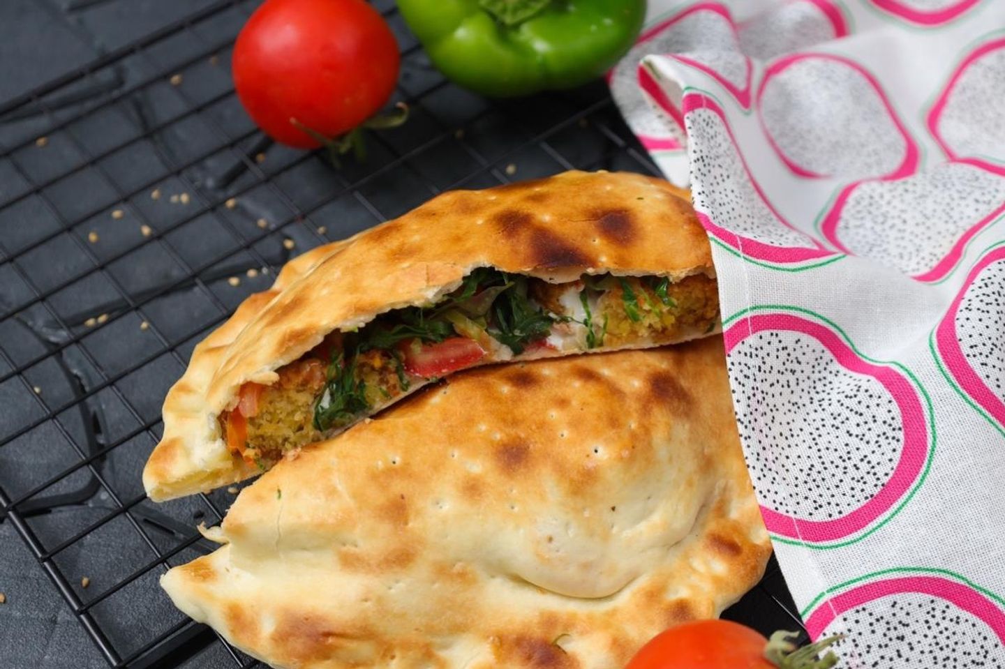 Falafel With Labneh Pie