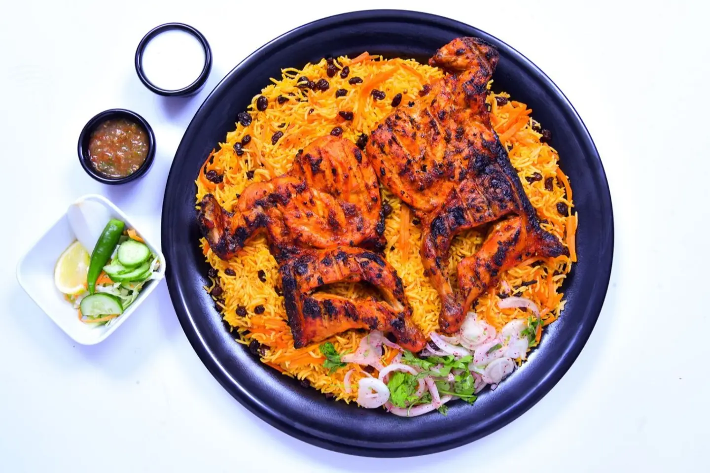 Whole Charcoal Chicken With Rice