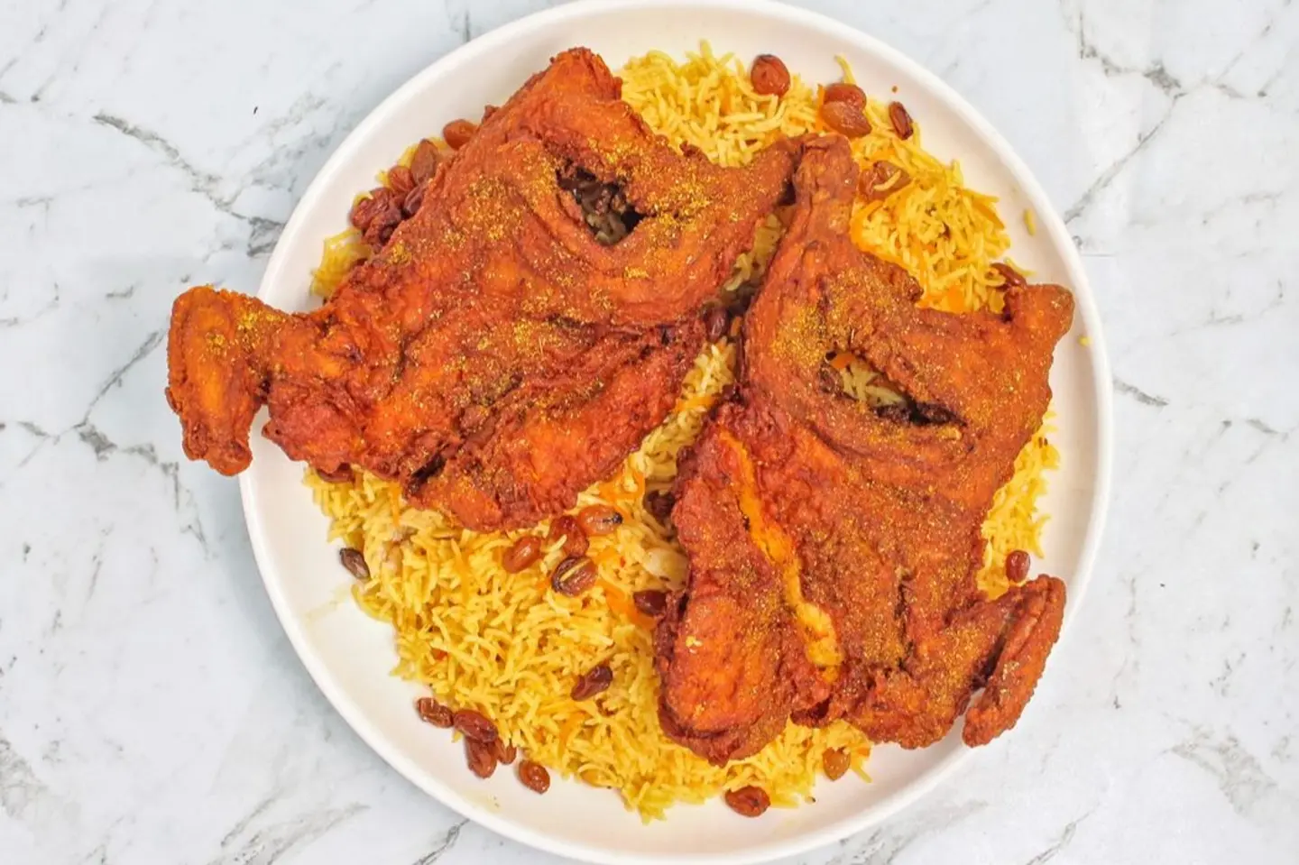 Whole Fried Chicken With Rice