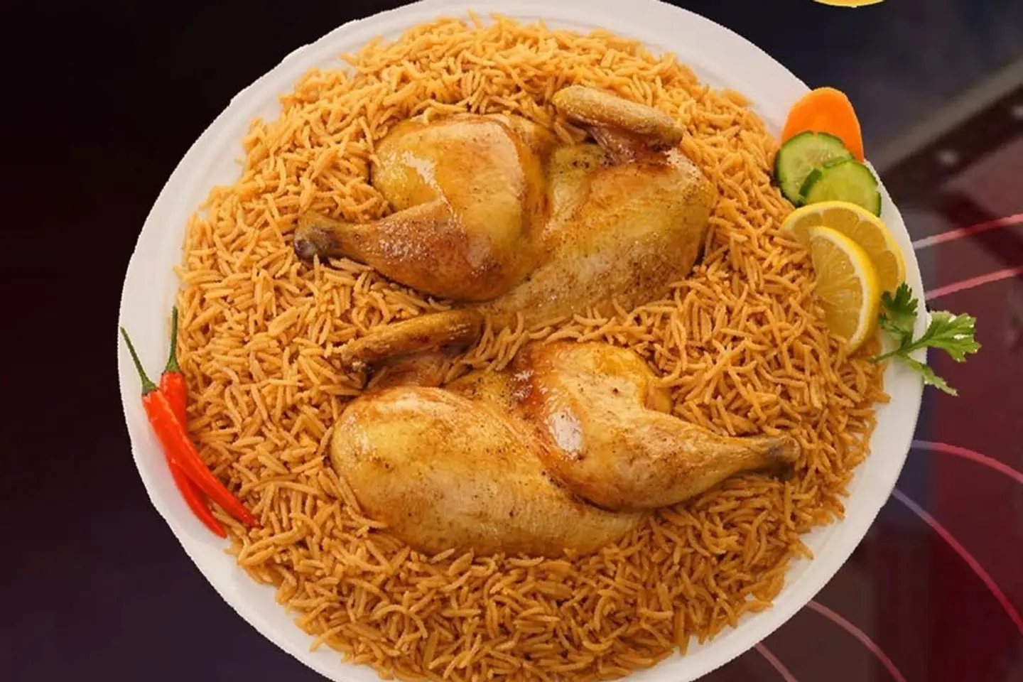 Whole Chicken Madghot With Rice