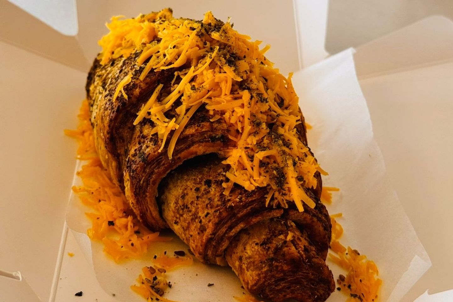 Zaatar Croissant With Kashkaval Cheese