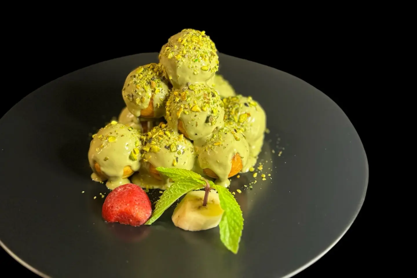 Pistachio Bubbles Pancake