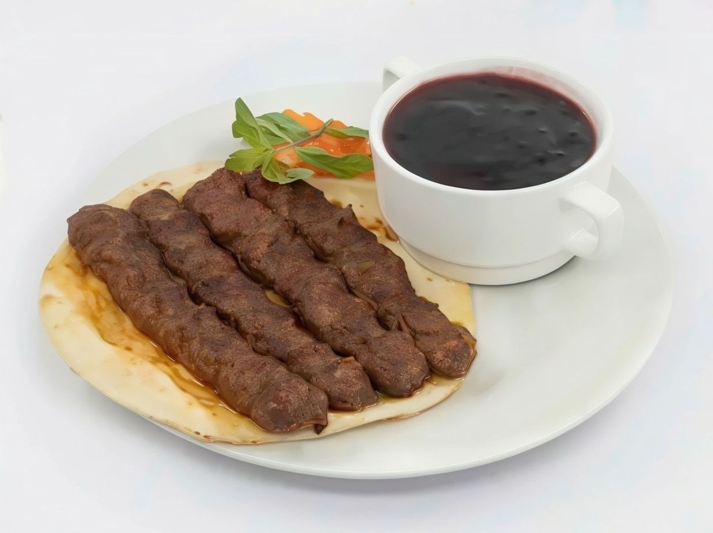 طبق كباب بالكرز