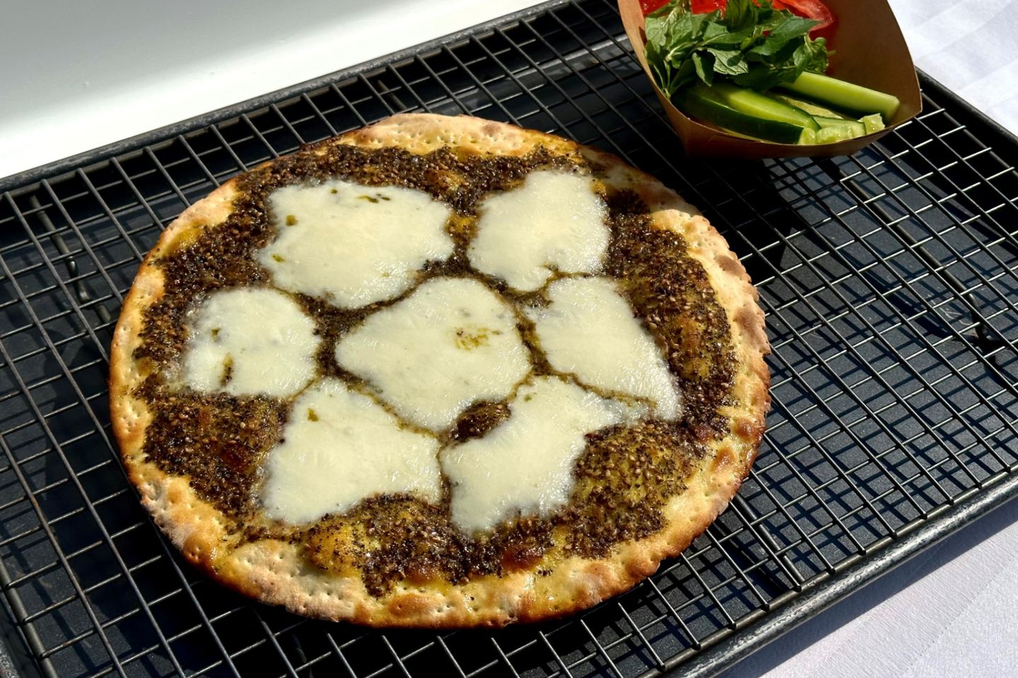Akkawi Cheese And Zaatar Pie