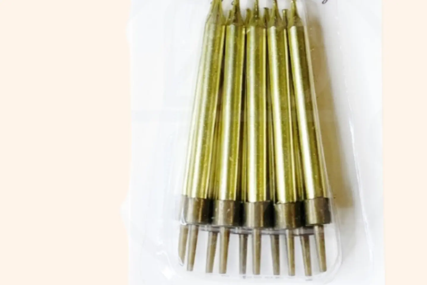 Golden Straight Candles   Piece