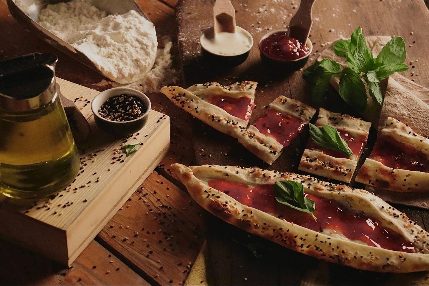 فطيرة جبن بالمربى