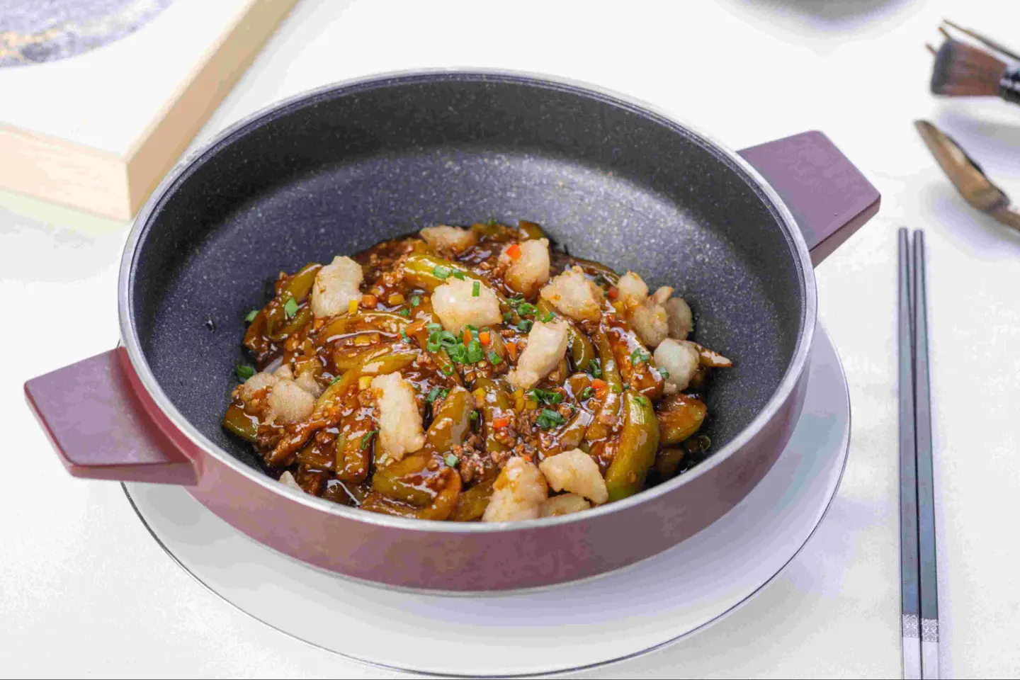 Eggplant Casserole With Shrimp Paste And Salted Fish