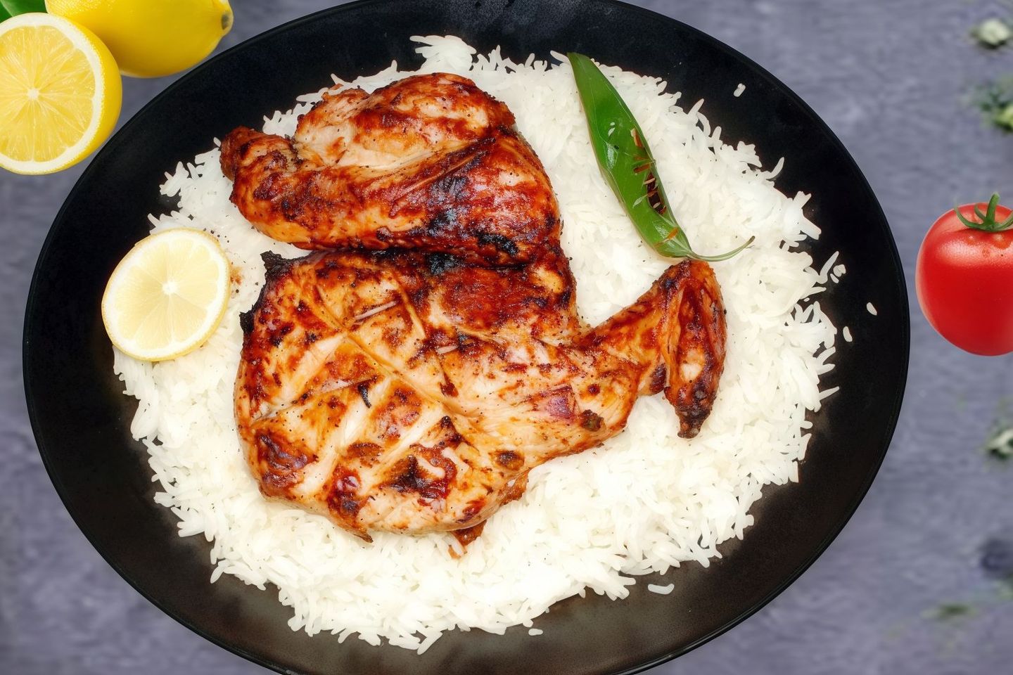 Half A Chicken On Charcoal