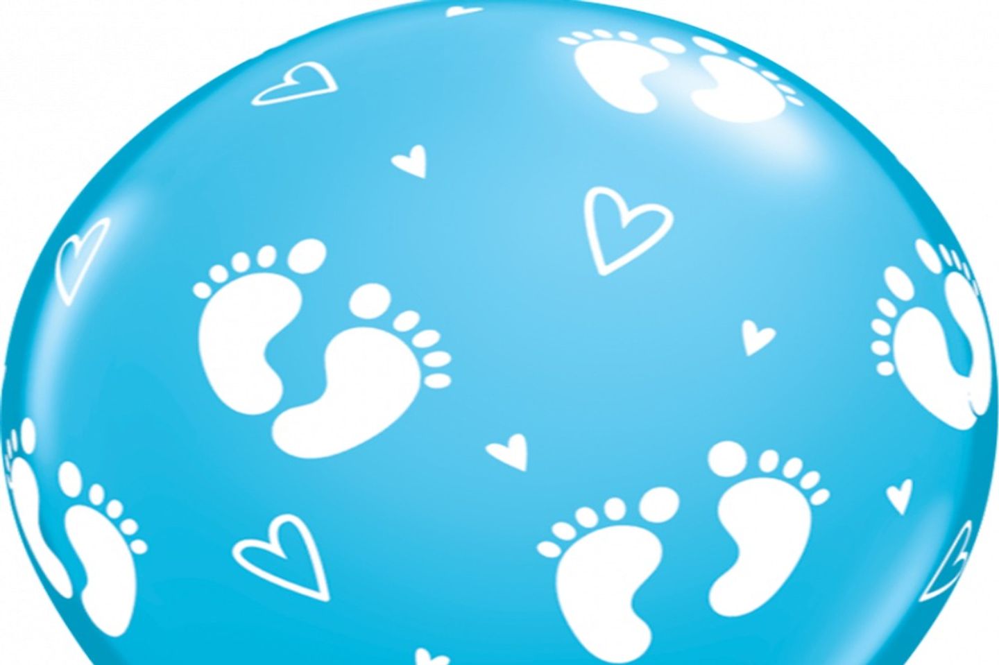 Helium Balloons Printed Baby Boy Footsteps