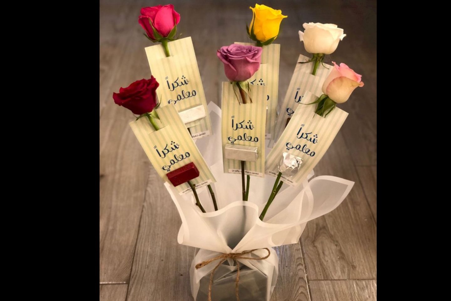 بكج شكرا معلمي عدد ٦ تاقات وشوكلاته