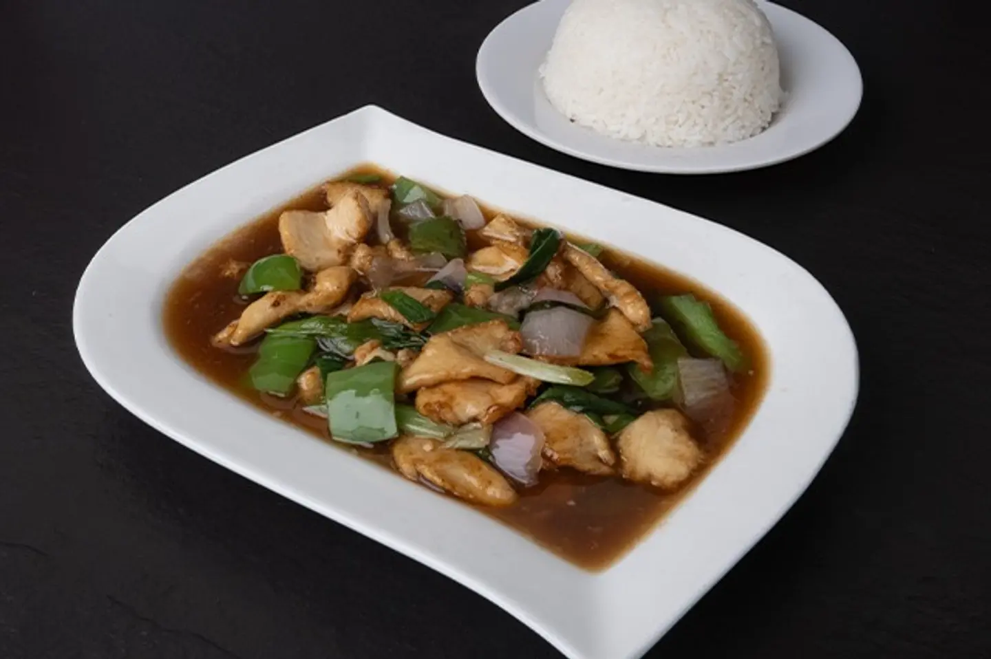 Chicken Green Paper On Rice