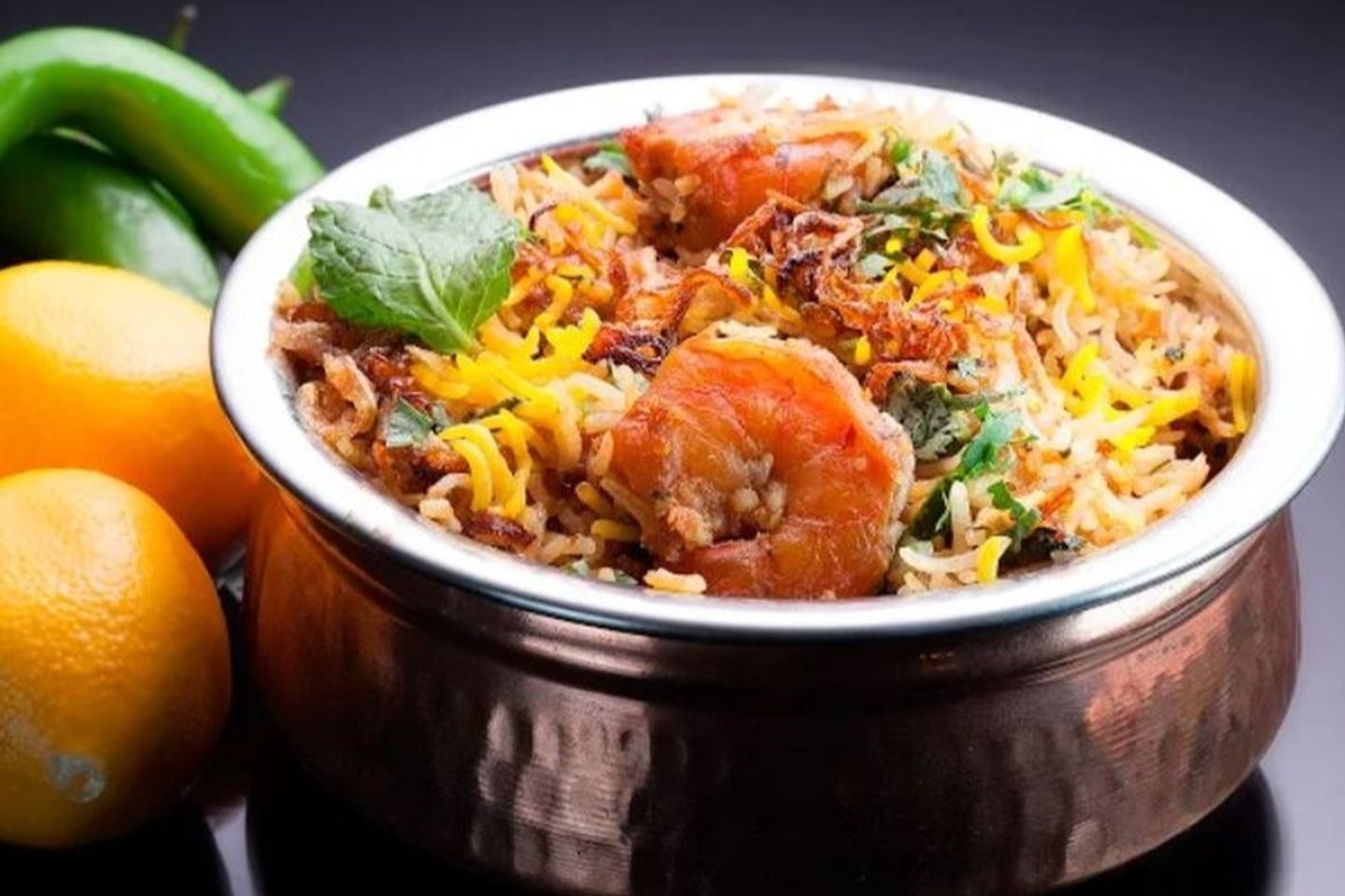 أرز برياني مع الروبيان
