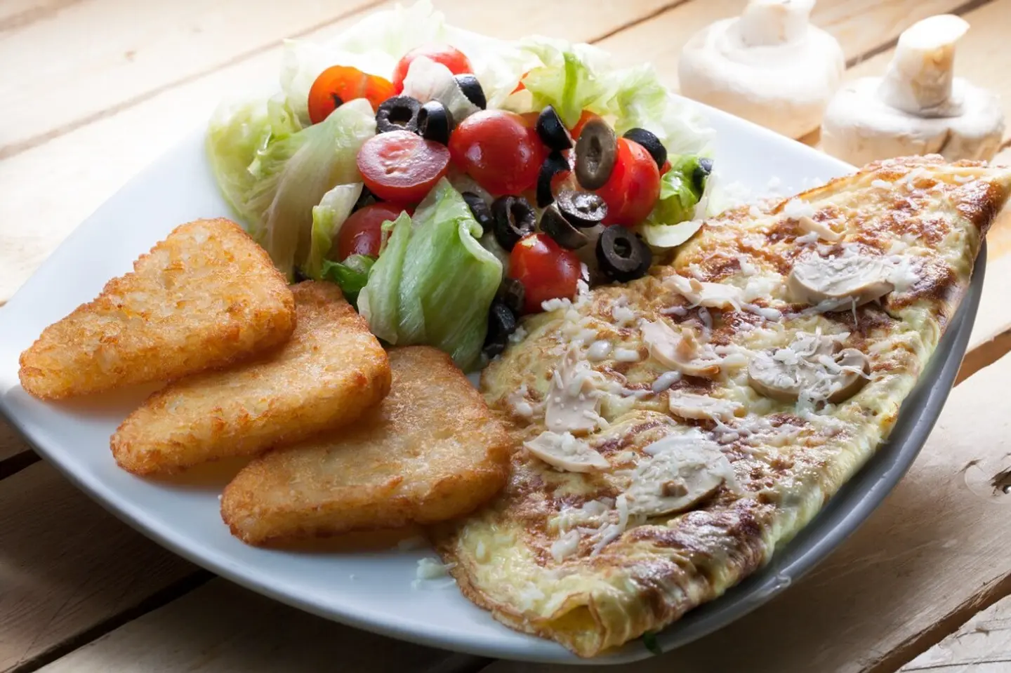 Mushroom And Cheese Omelette