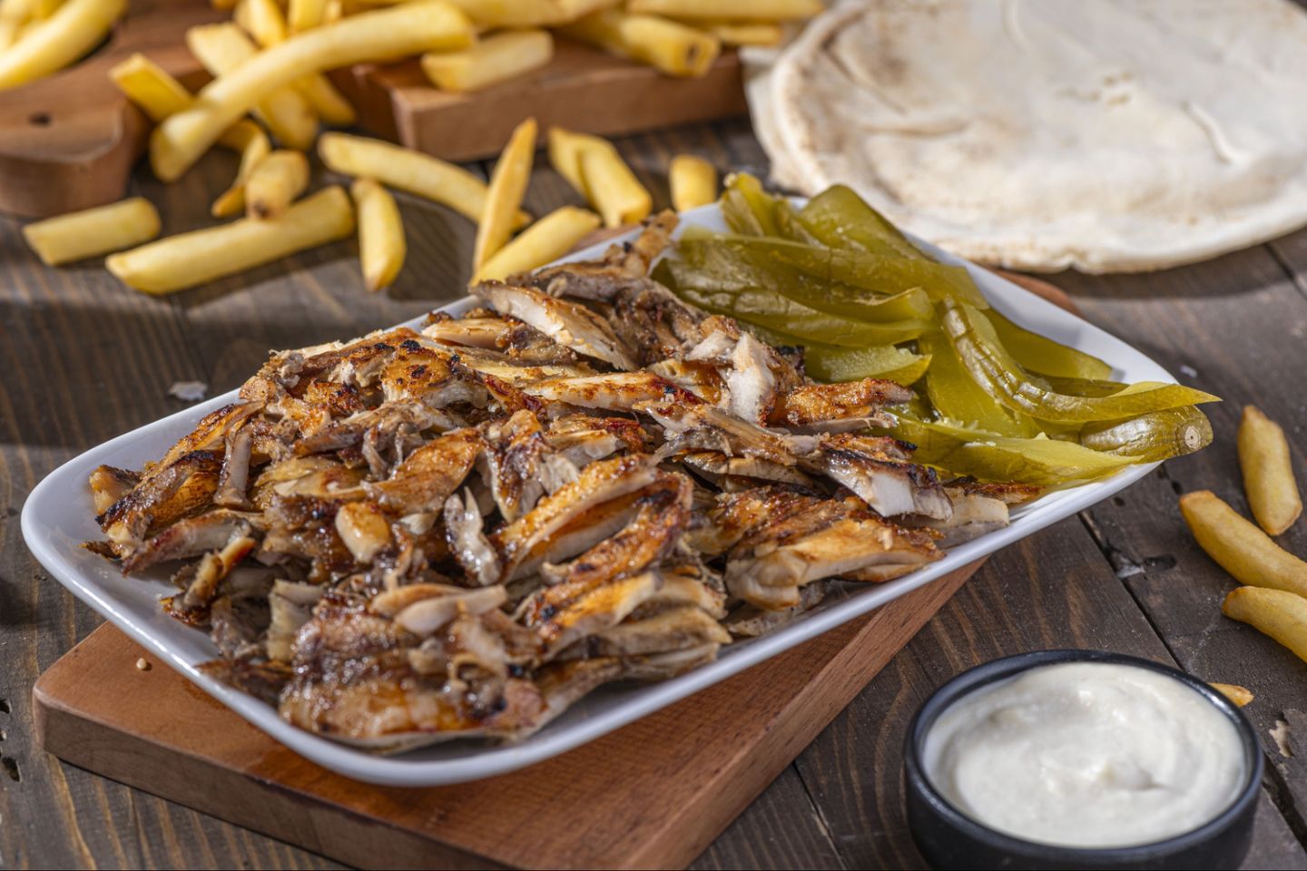 صحن شاورما وسـط