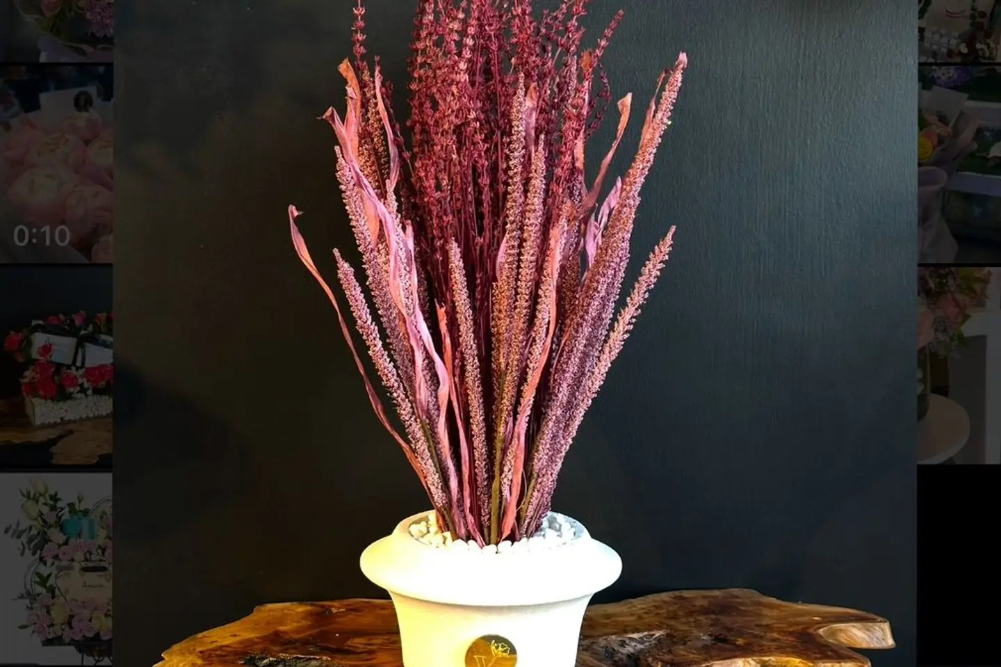 Red Lavender Vase