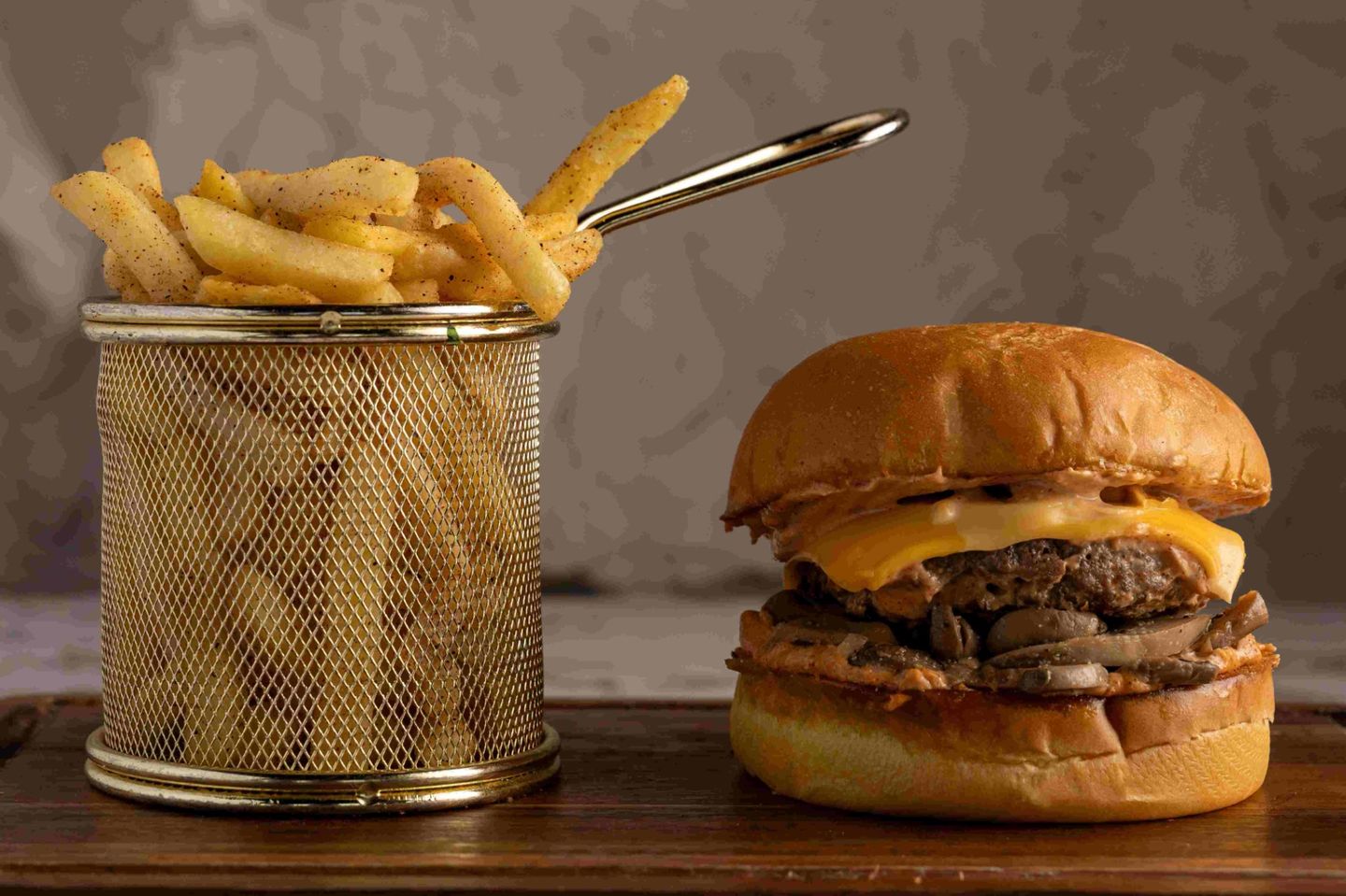 Mushroom Burger Meal