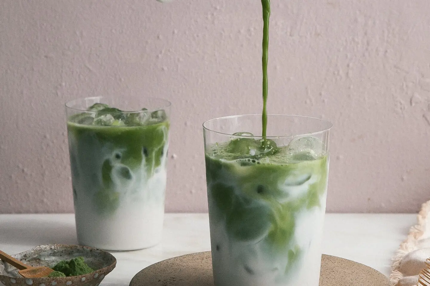 Iced Matcha Latte - Almond Milk