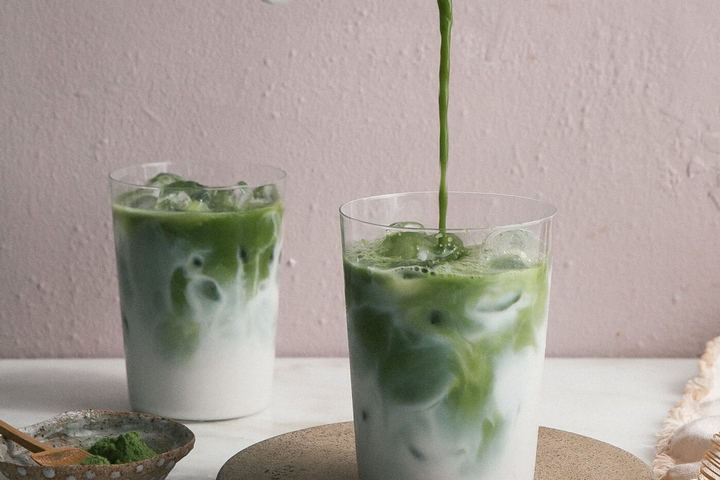 Iced Matcha Latte - Almond Milk