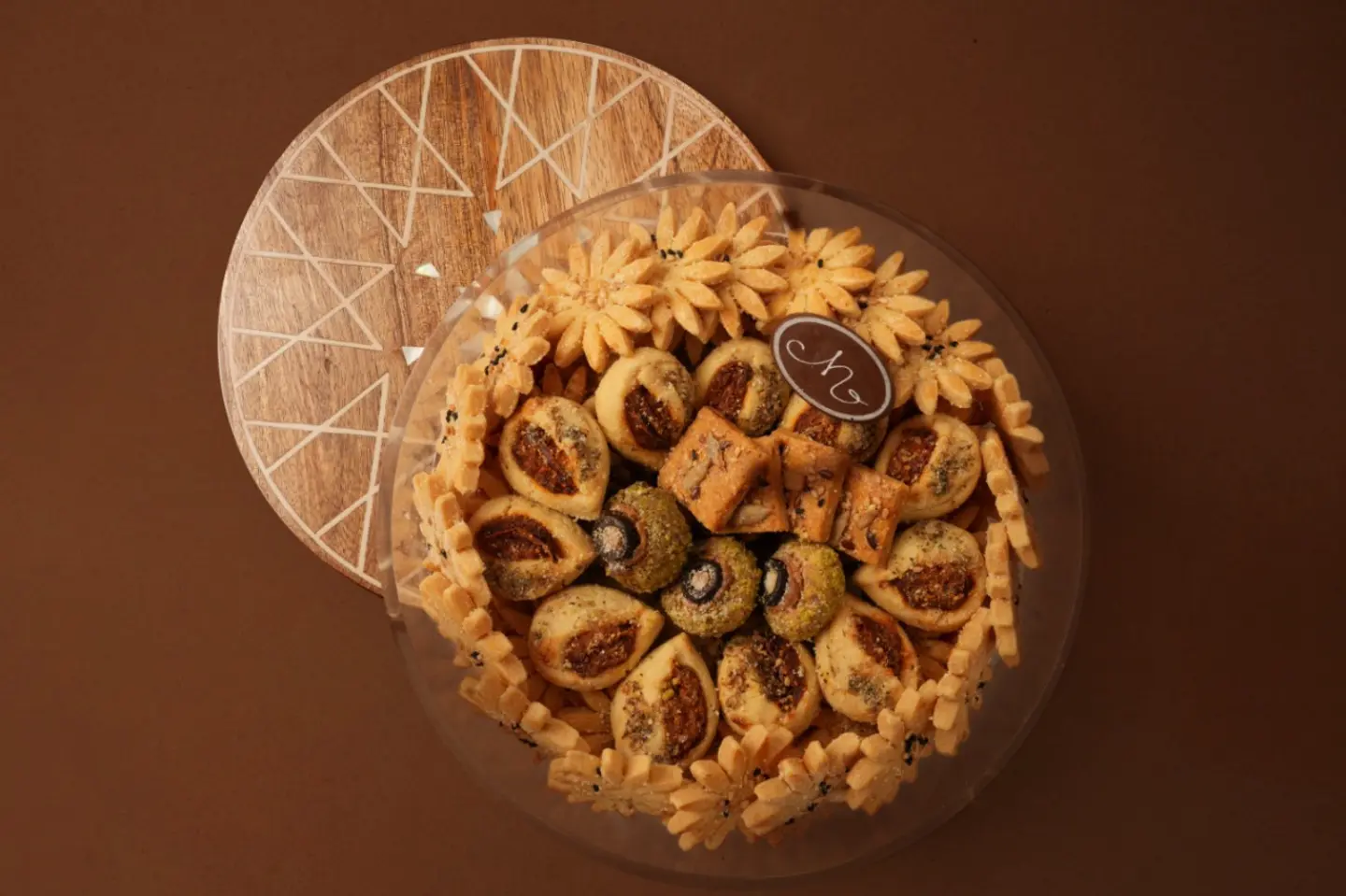 بسكويت مالح موزاييك دائري فاخر