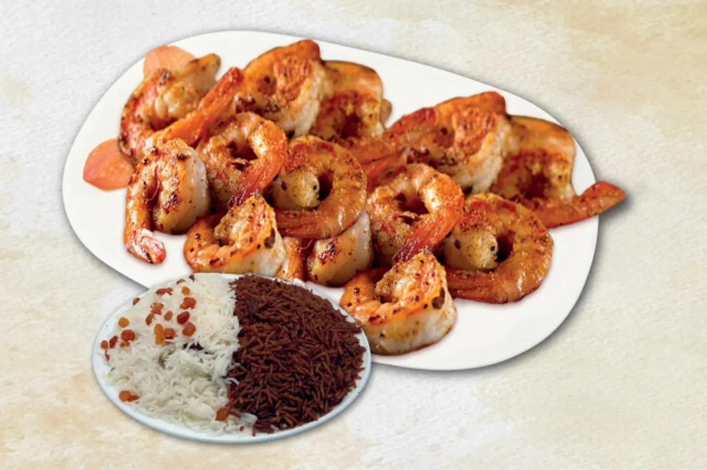 جمبري مشوي مع رز