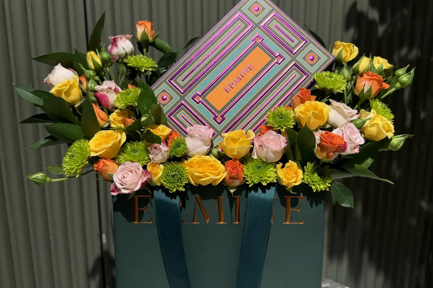 Macron And Irman With Natural Flowers