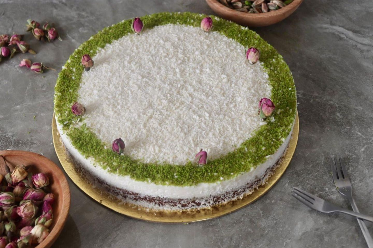 Basbousa With Custard