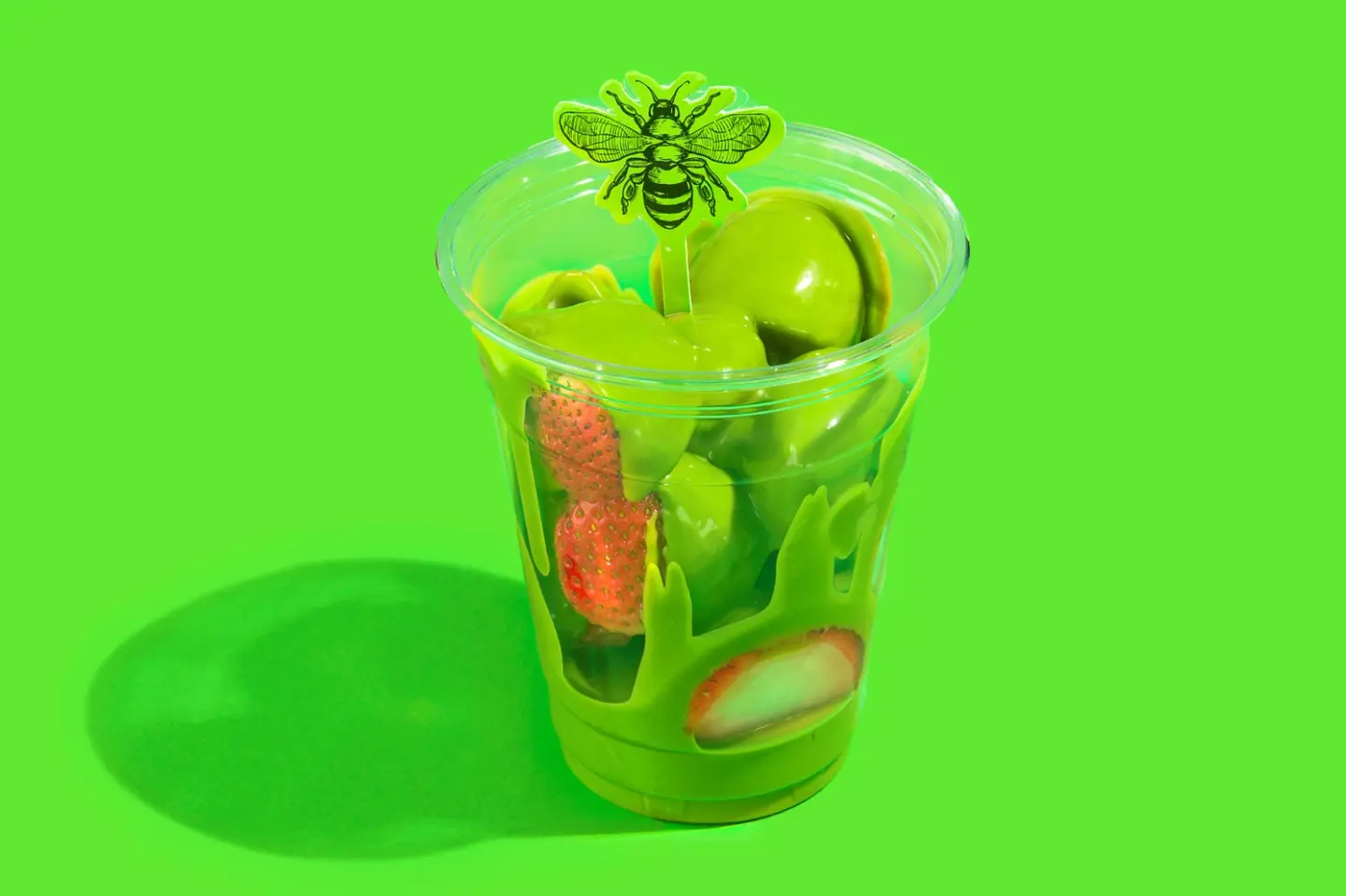 Matcha On Strawbeerries